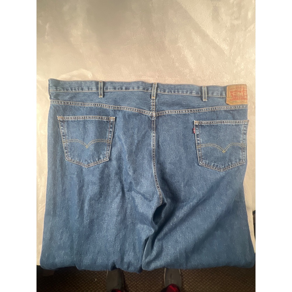 Levis 550‎ Relaxed Fit Mens Jeans 52x30 Medium Wash Blue Denim A68444-0001